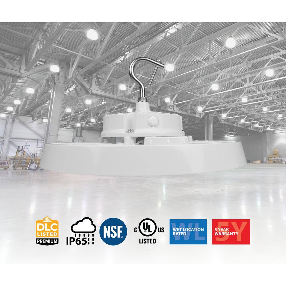 Adjustable White LED High Bay Ceiling Light with Aluminum Housing