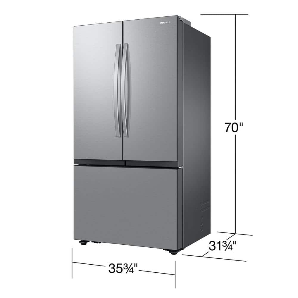 26.5 Cu Ft Stainless Steel Smart French Door Refrigerator with Ice Maker