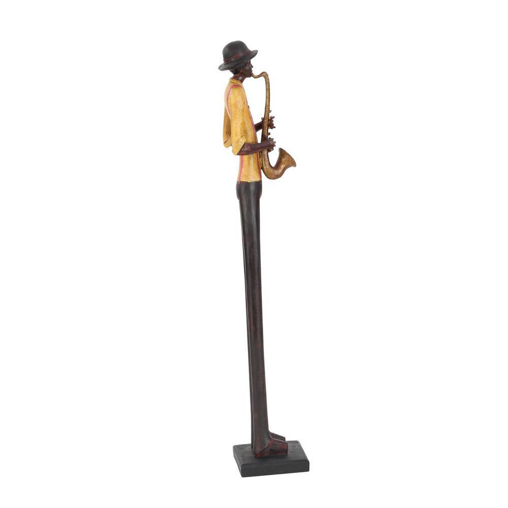 Eclectic Long-Legged Jazz Band Musician Glass Sculptures, 24" Set of 4