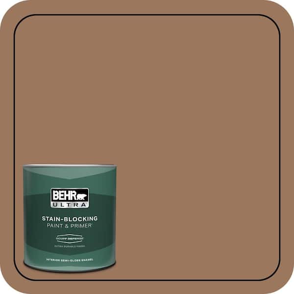 BEHR ULTRA 1 qt. #S220-6 Baked Sienna Extra Durable Semi-Gloss Enamel Interior Paint & Primer