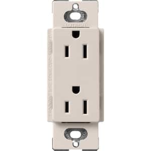 Claro 15 Amp Duplex Outlet, Taupe (SCR-15-TP)