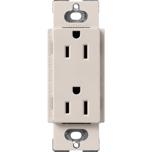 Lutron Claro 15 Amp Duplex Outlet, Taupe (SCR-15-TP)