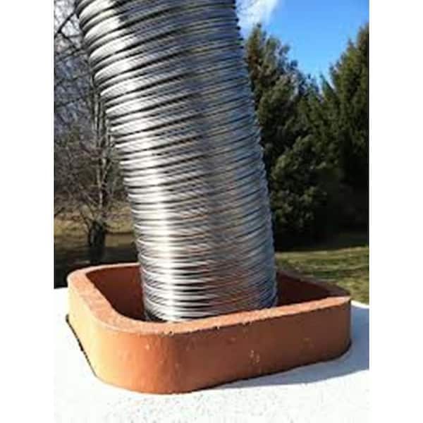 Chim Cap Corp in. x 25 ft. Smooth Wall Stainless Steel Chimney Liner Kit  SW625SSK The Home Depot