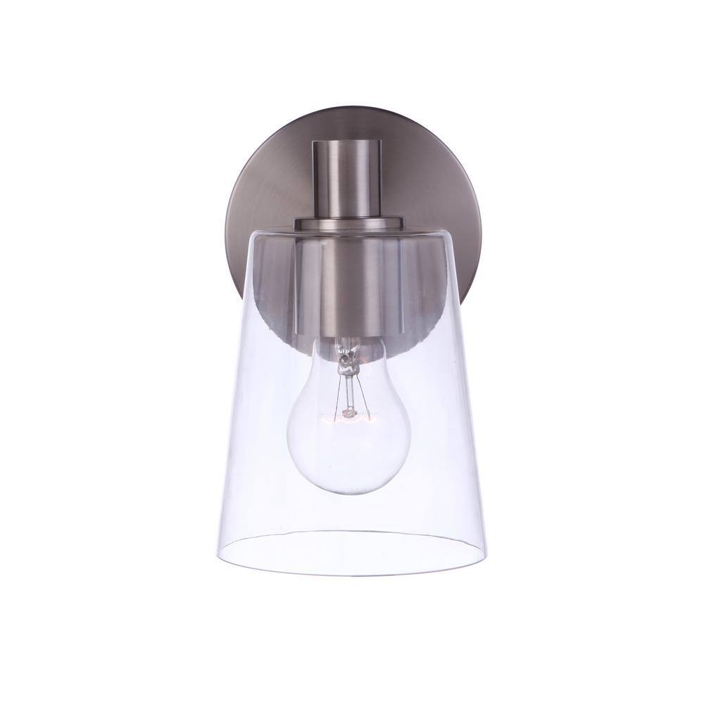 Emilio Brushed Polished Nickel 5'' Direct Wired Wall Sconce