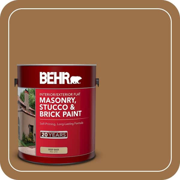 1 gal. #PPU4-17 Olympic Bronze Flat Interior/Exterior Masonry, Stucco and Brick Paint