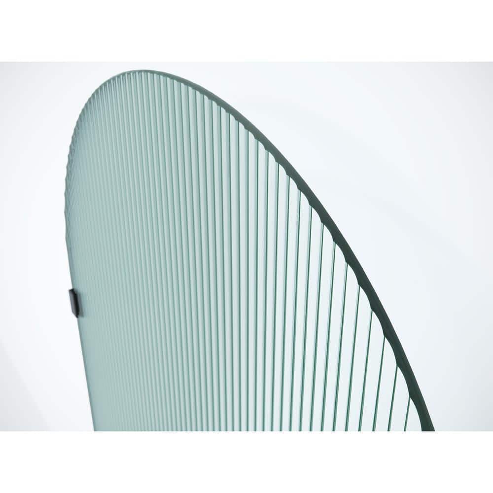 Maven Brushed Bronze Frameless Arched Fluted Glass Shower Panel