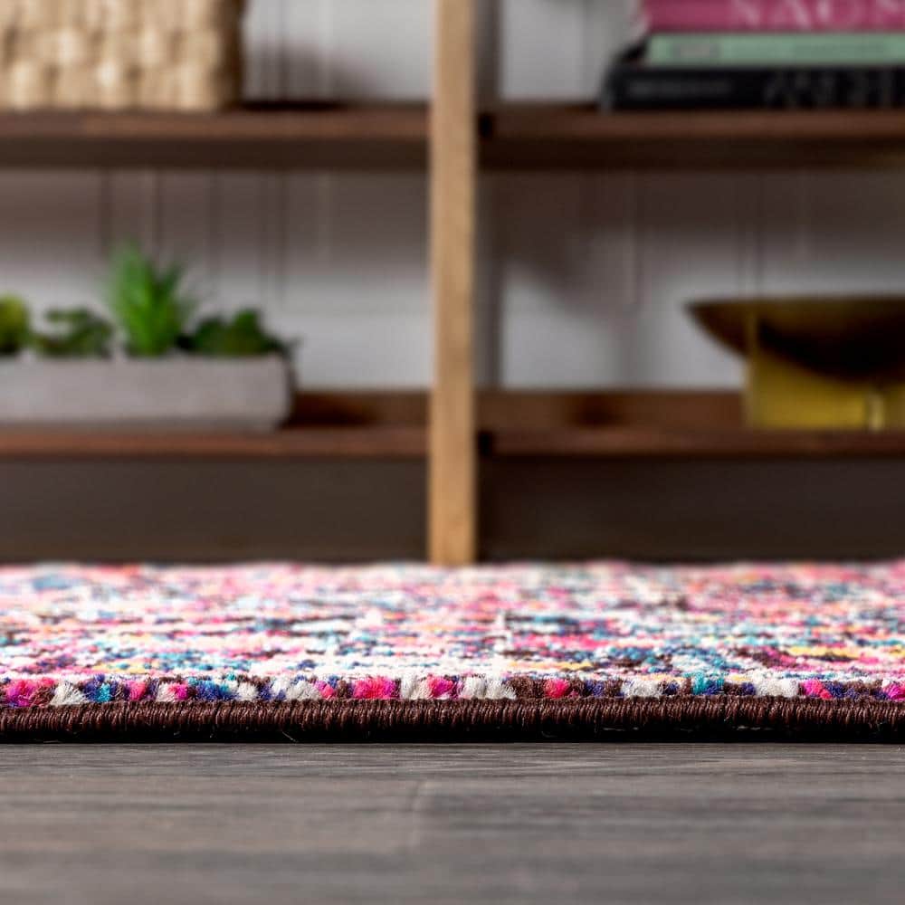 Beige/Multi 8 ft. x 10 ft. Modern Persian Boho Floral Area Rug - thumbnail 9