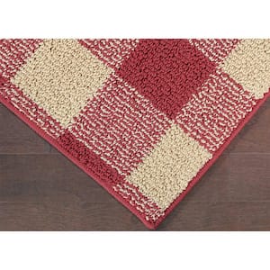 Country Living Chili/Ivory 5 ft. x 7 ft. Buffalo Plaid Indoor/Outdoor Area Rug