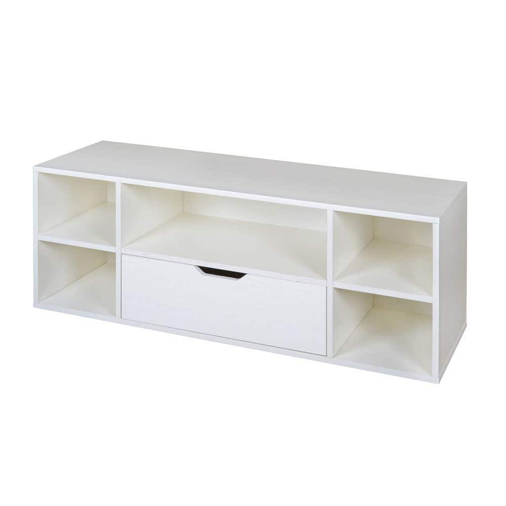 Regency Brasas White Wood Grain TV Stand HDBRTVL4816WH - The Home Depot