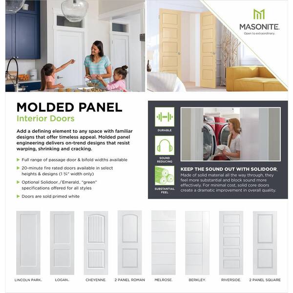 Masonite 32 in. x 96 in. 2 Panel Right-Handed Primed Composite