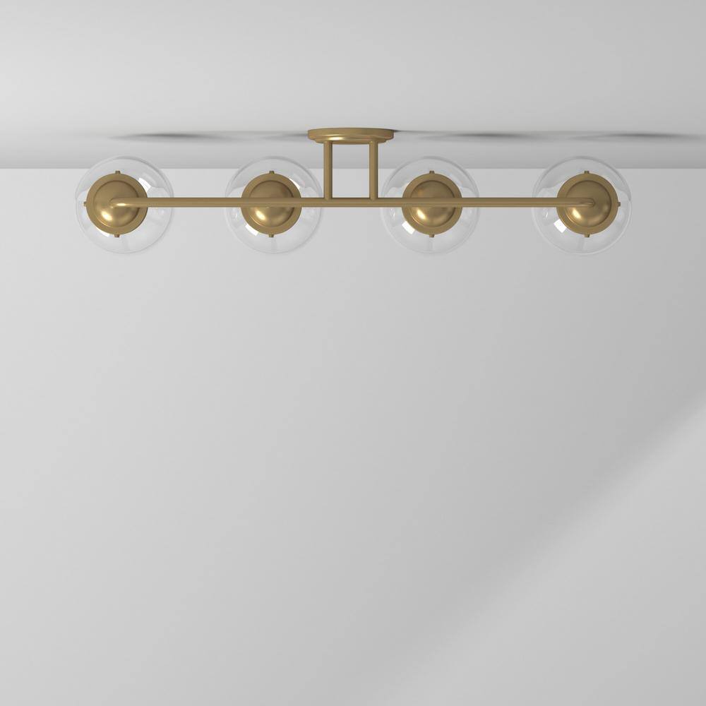 Knoll Vintage Warmth 33" Outdoor Bath Bar in Brushed Gold and Bronze