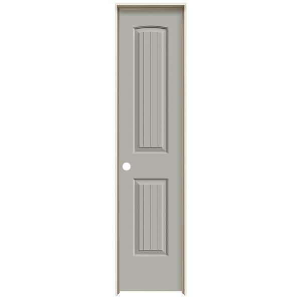 JELD-WEN 18 in. x 80 in. Santa Fe Vanilla Painted Right-Hand Smooth Molded Composite Single Prehung Interior Door