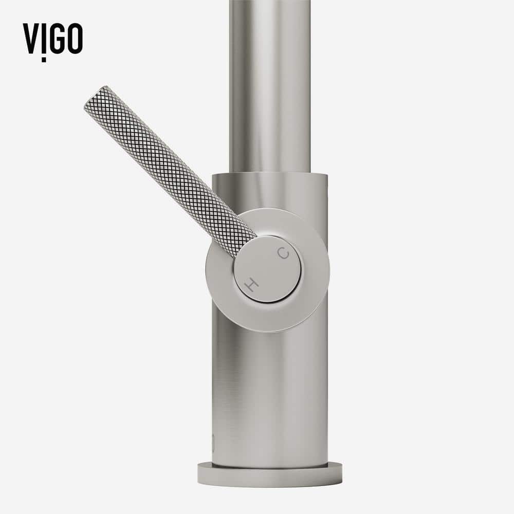 Stainless Steel High Arc Pull-Down Kitchen Faucet with Spray
