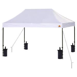 15 ft. x 10 ft. White Pop Up Tent Commercial Instant Shelter