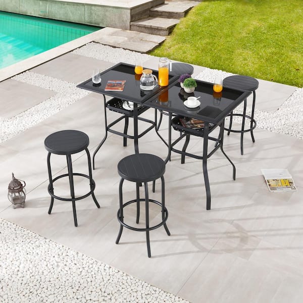 Patio Festival 6-Piece Metal Bar Height Outdoor Dining Set