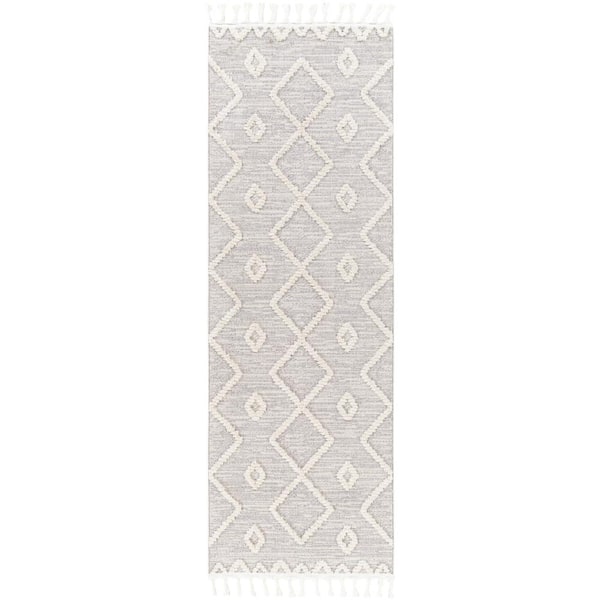 Livabliss Campbell Gray Rustic 3 ft. x 7 ft. Runner Indoor Area Rug