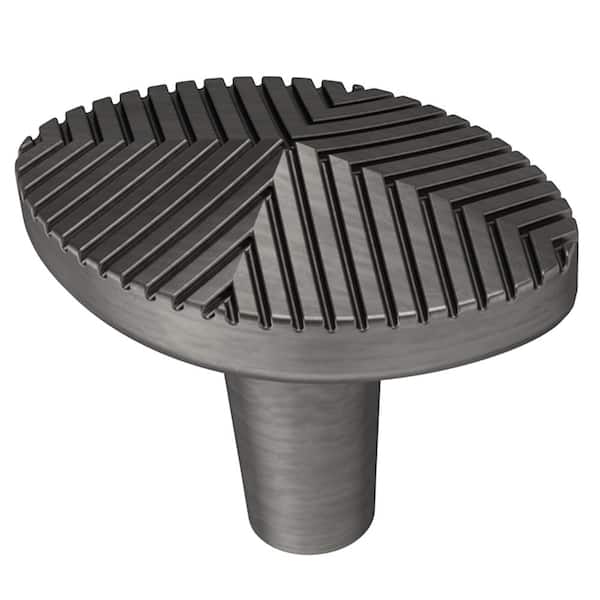 Liberty Modern Herringbone 1-3/8 in. (35 mm) Heirloom Silver Cabinet Knob