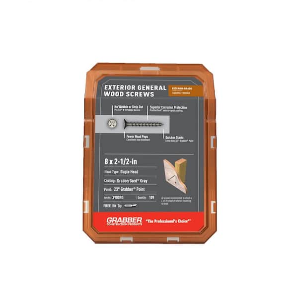Grabber #8 2-1/2 in. Philips Bugle-Head Wood Deck Screws (1 lb