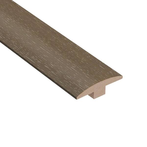 HOMELEGEND Wire Brushed Hickory Grey 3/8 in. Thick x 2 in. Wide x 78 in. Length T-Molding