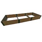 4 ft. x 12 ft. x 16.5 in., 1 in. Profile Uptown Brown Tool-Free Composite Raised Garden
