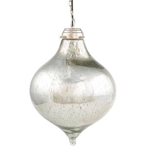 Brobarn 1-Light Silver Glass Mini Pendant Light