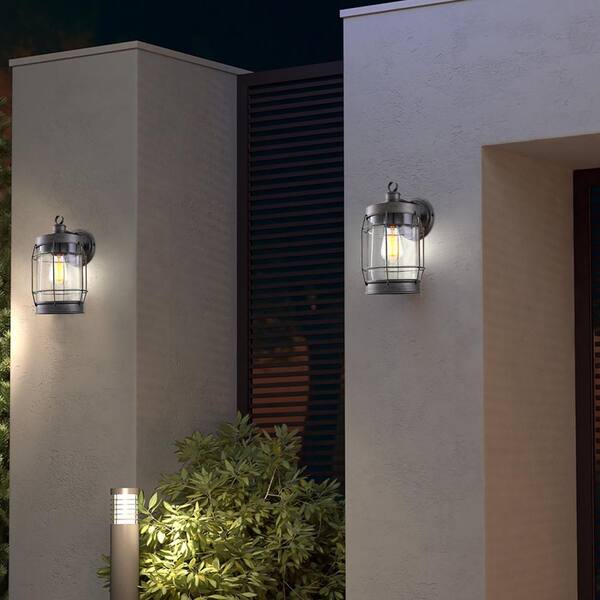 Secure Home 14.375-in H Black Medium Base (E-26) Outdoor Wall Light Secure Home 14.375-in H Black Medium Base (E-26) Outdoor Wall Light