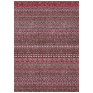 Chantille ACN527 Merlot 10 ft. x 14 ft. Machine Washable Indoor/Outdoor Geometric Area Rug