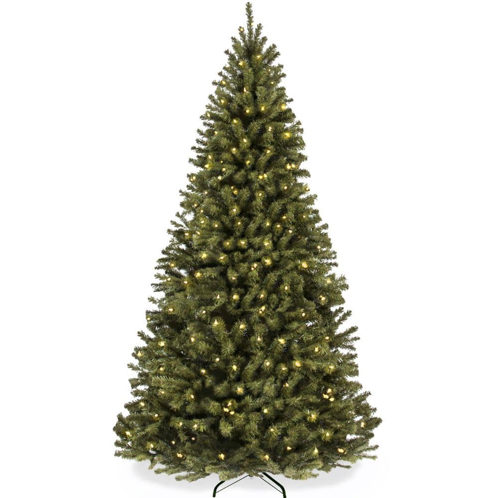 DR.Planzen 7.5ft Artificial Christmas Tree, Premium Pre-Lit Realistic Spruce Holiday Décor Dense Branches TXBSPDZTJ2.2m-1