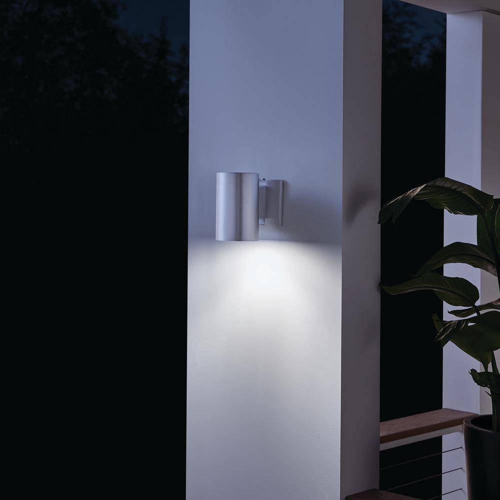 Brushed Aluminum Modern Cylinder Wall Sconce