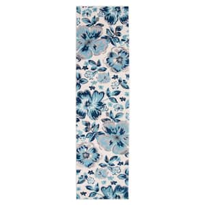 World Rug Gallery Modern Floral Design Multi 2 ft. x 7 ft. 2 in. Runner ...