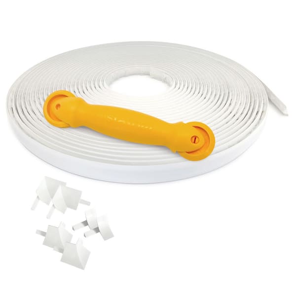 3/4 in. D x 3/4 in. W x 50 ft. L, Corner Molding Project Kit, White (1-Pack)