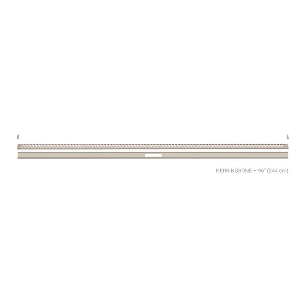 Kerdi-Line-Vario Cream 96 in. Herringbone Grate and Channel Floor Installation Kit for Accessory price history on PriceWatchPro