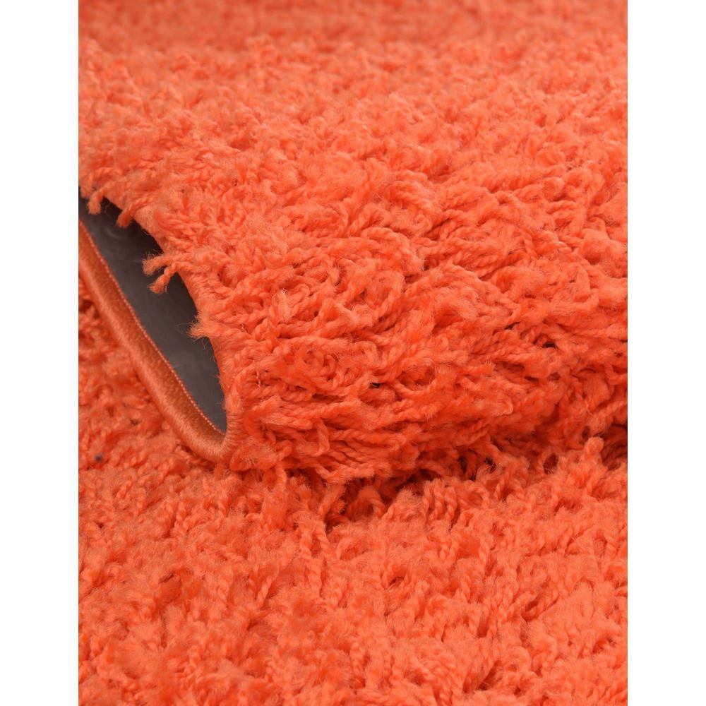 Lavish Tiger Orange Solid Shag 5'x8' Easy-Care Rug