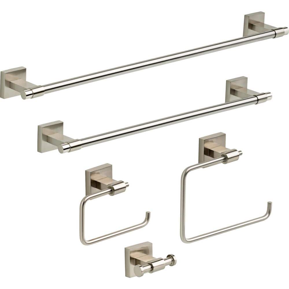 Maxted 24" Brushed Nickel Wall Mounted Towel Bar