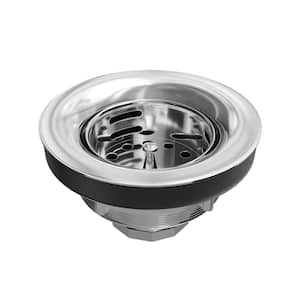Junior Duo Basket Strainer for 1-3/4 in. Bar Sink in Stainless Steel
