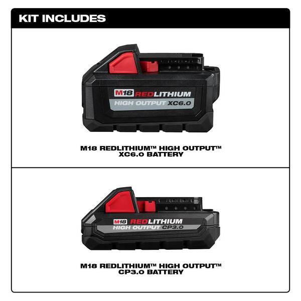 milwaukee battery 2 pack