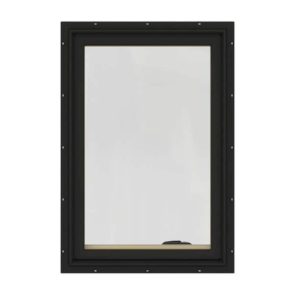 JELD-WEN 30.75 in. x 48.75 in. W-2500 Series Bronze Painted Clad Wood Left-Handed Casement Window with BetterVue Mesh Screen