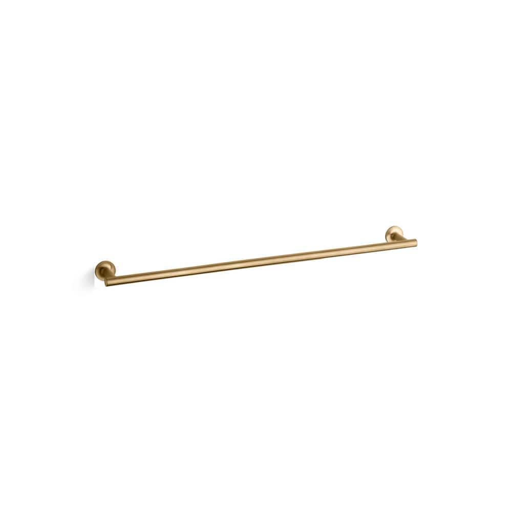 Purist Sleek 30" Polished Chrome Brass Wall-Mounted Towel Bar