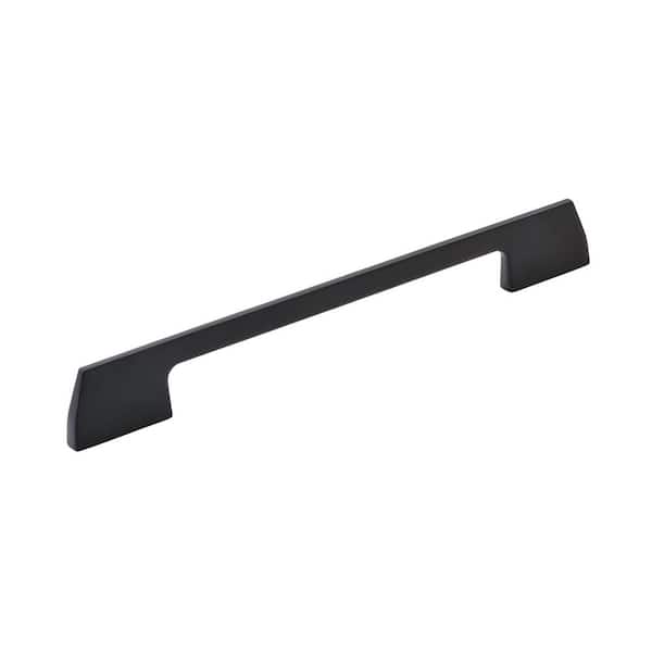 Amerock Angle 7-9/16 in. Center-to-Center Modern Matte Black Arch Cabinet Pull