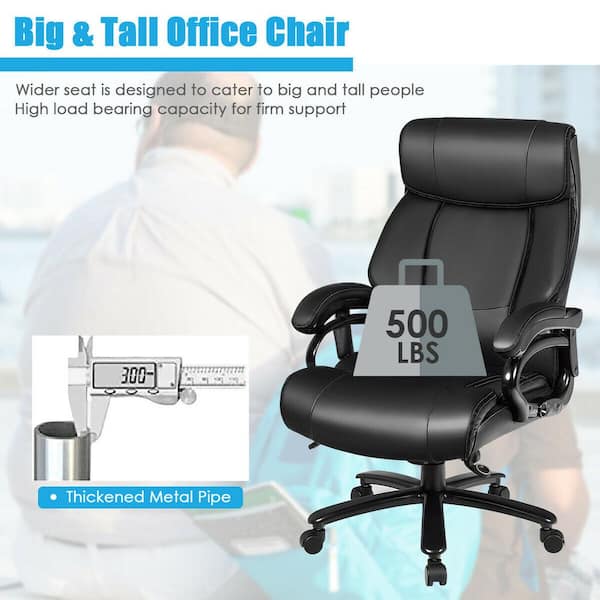 Deli Ergonomic High Back Office Chair, Adjustable Computer Desk Chair With Lumbar Support, 330lb, Black - View #5