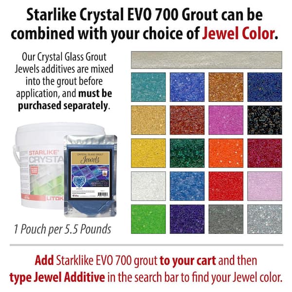 The Tile Doctor Starlike Crystal EVO 700 5.5 lb. Translucent Glass Tile Grout