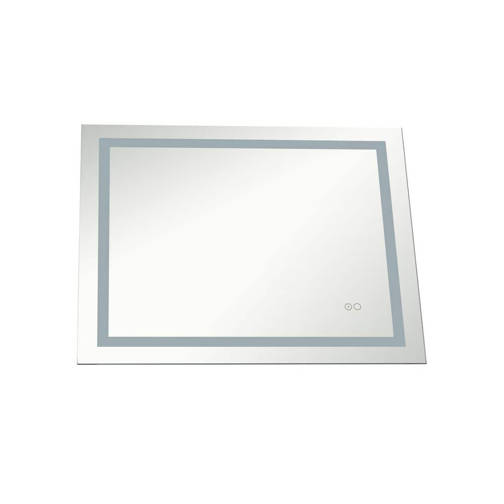 39.4 in. W x 23.6 in. H Large Rectangular Frameless Aluminum Surface Wall M