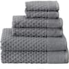 THE CLEAN STORE 8-Piece Gray Ring Spun Cotton Highly Absorbent Bath Towel  Set 401 - The Home Depot