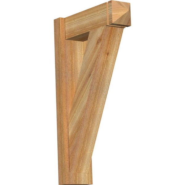 Ekena Millwork 6 in. x 30 in. x 18 in. Western Red Cedar Traditional Arts and Crafts Rough Sawn Outlooker