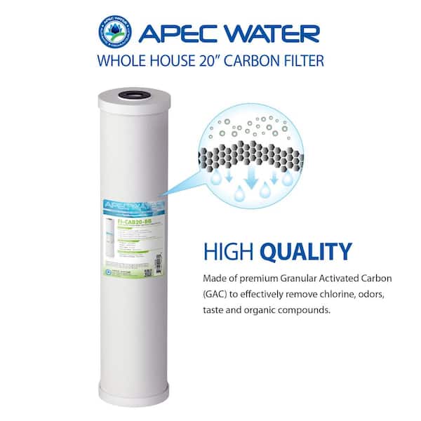 APEX MR-3021 Whole House Water Filter, 3 Stage Water Purifier, 1 Sediment 2  Carbon Filter, Remove Chloramine, Chlorine Odor, and More - Includes