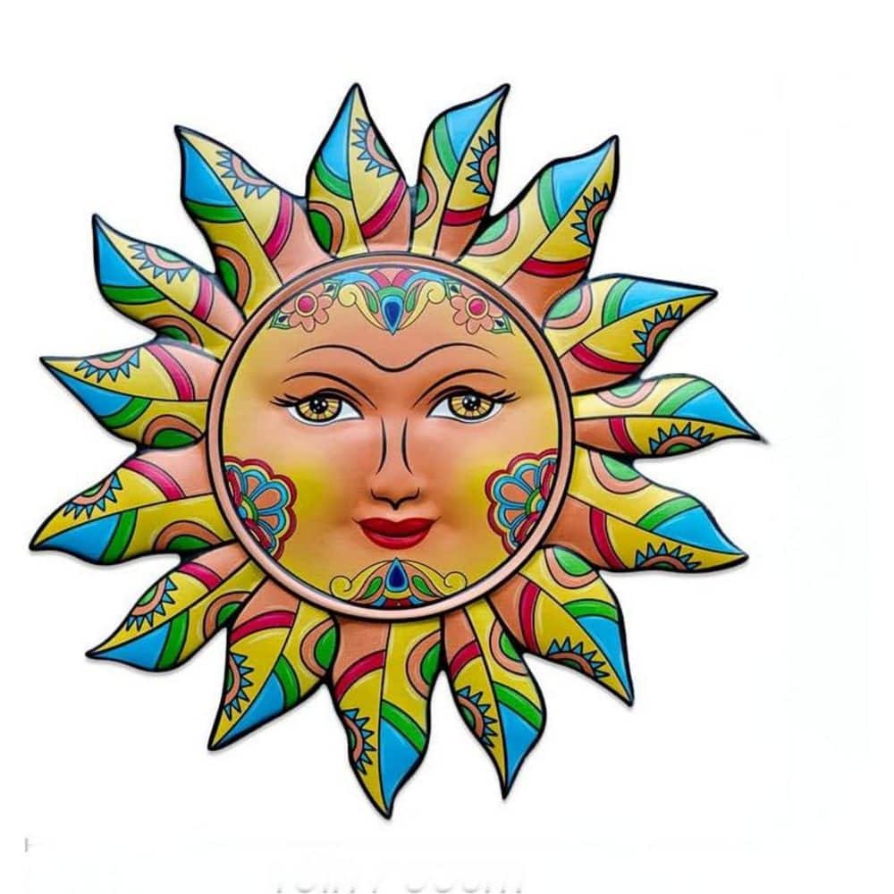 13 in. x 13 in. Metal Sun Flower Wall Decor Sculpture for Outdoor price history on PriceWatchPro