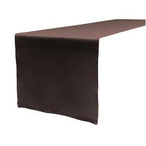 14 in. x 108 in. Brown Polyester Poplin Table Runner