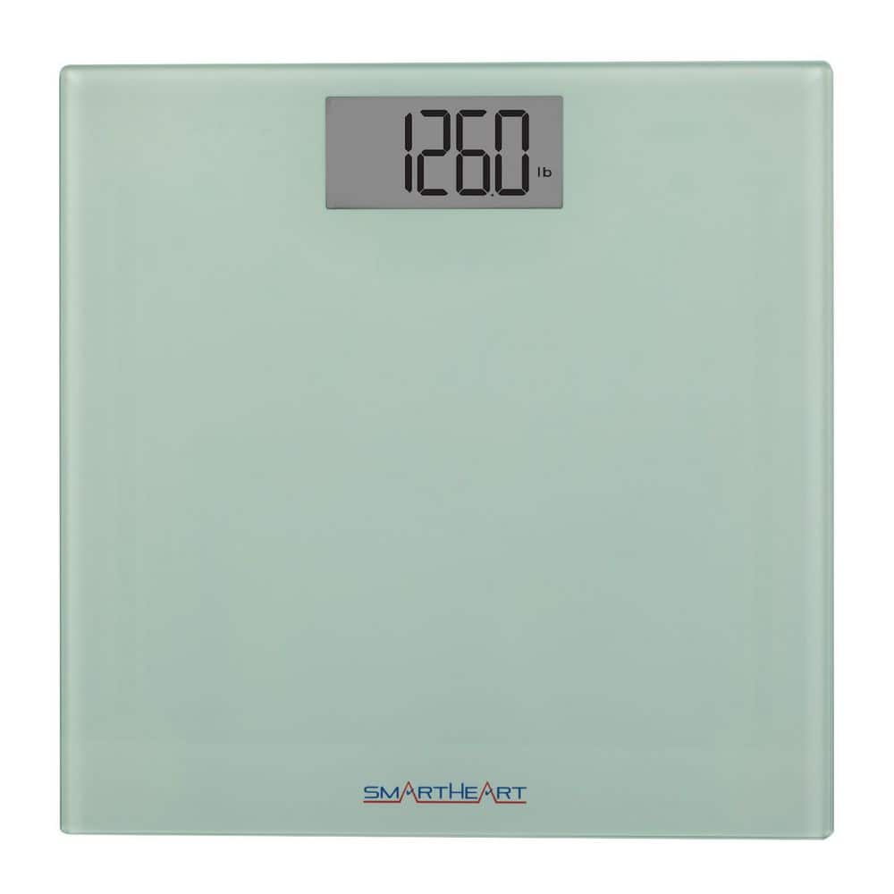 Veridian Healthcare SmartHeart Digital Weight Scale : High Capacity (438.7 lbs) : Large Backlit Display : Tempered Glass Platform