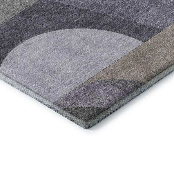 Mayfield Premium Machine Washable Abstract AMF1667 Purple 3 ft. x 4 ft. Area Rug