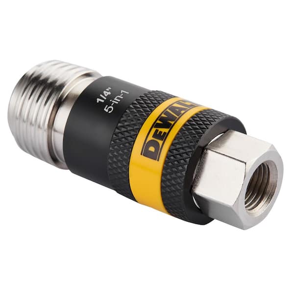 DEWALT 1/4 in. Female NPT 5-in-1 Universal Safety Exhaust Coupler